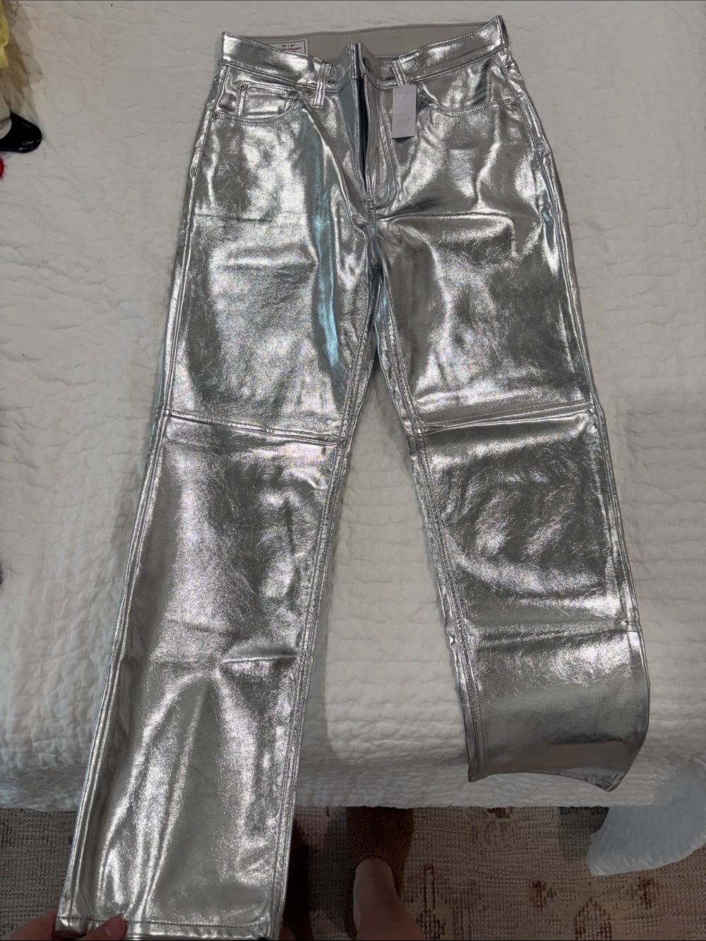 GAP Metallic Silver Flared Jeans for Women NWT